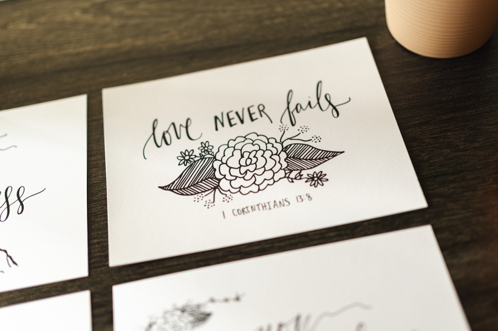 Love Never Fails notecard