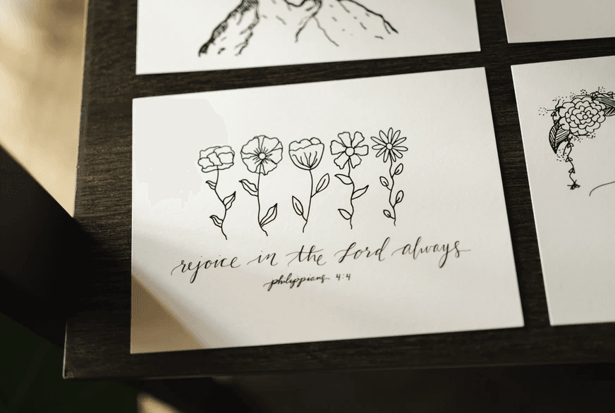 Rejoice in the Lord Always notecard